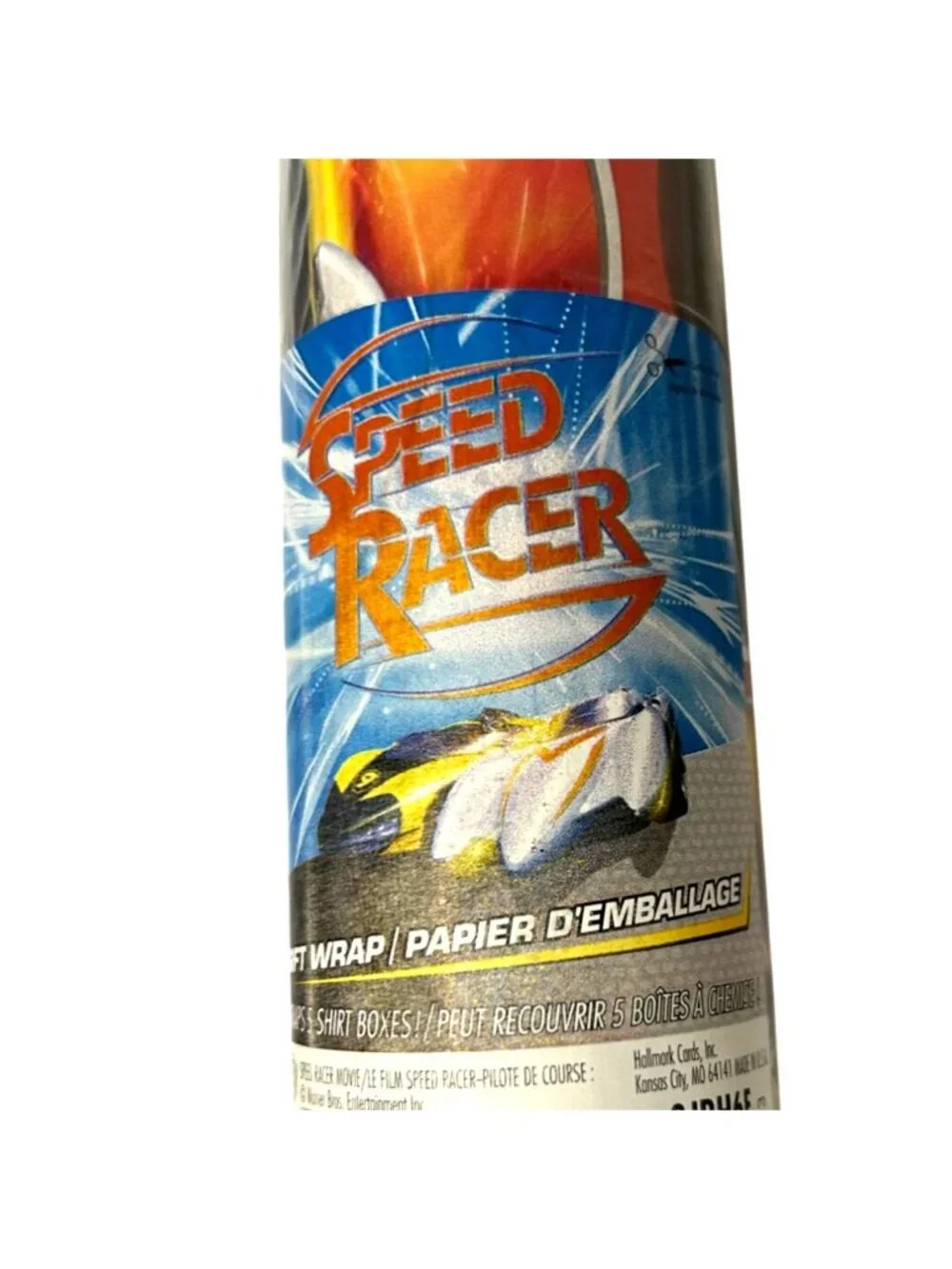 Speed Racer Gift Wrap Hallmark 2 Rolls 45 sq ft Wrapping Paper
